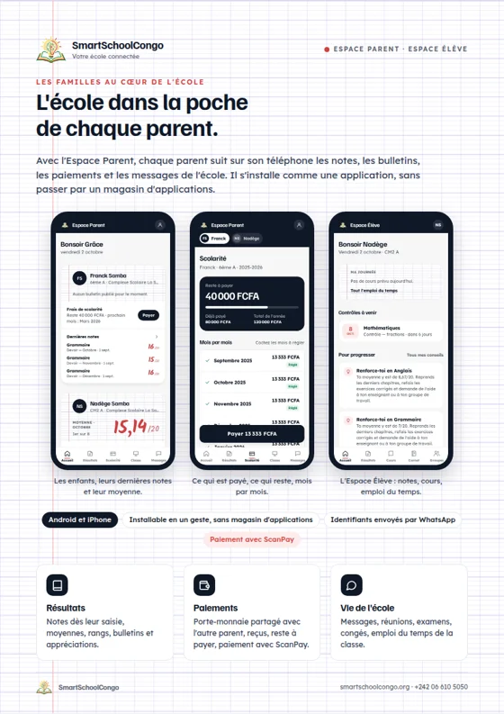 Aperçu de la plaquette familles connectées
